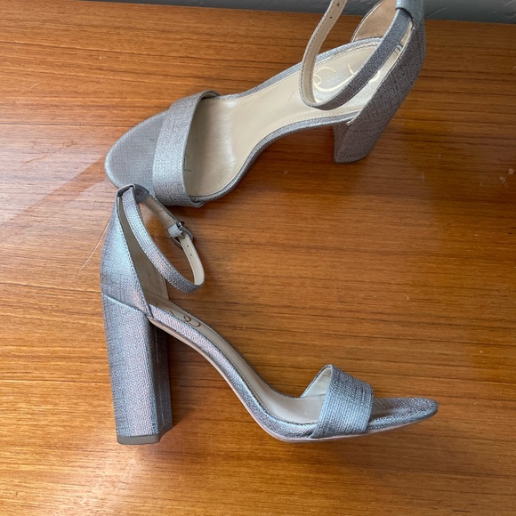 Sam Edelman Yaro Silver Block Heel 8 - Picture 4 of 12